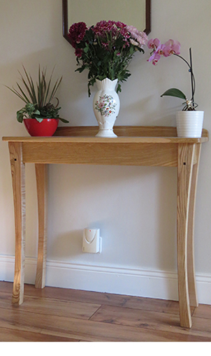 Rippled Ash Console Table made by Anthony Aylward